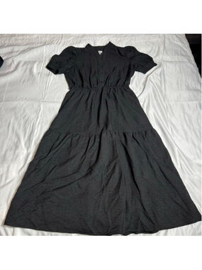 Women's DKNY Black Midi Dress Size 8